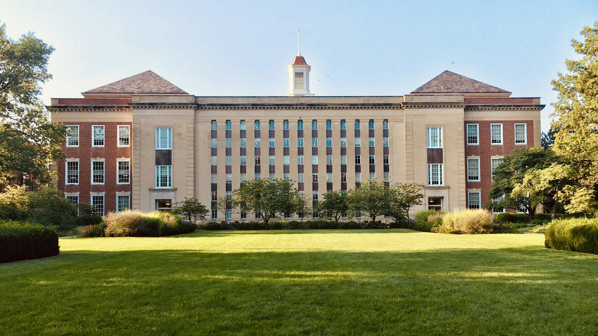 Educational institution campus aerial view